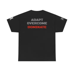 Motivational Unisex Heavy Cotton Tee - "Adapt, Overcome, Dominate"