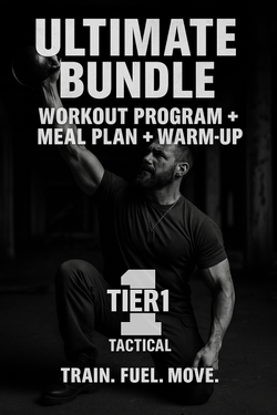 Tier1Tactical Ultimate Bundle – Workout Program + Meal Plan + Warm-Up