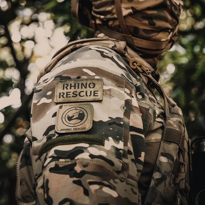 RHINO RESCUE Medic Patch – Tactical Rubber Badge with Hook Backing