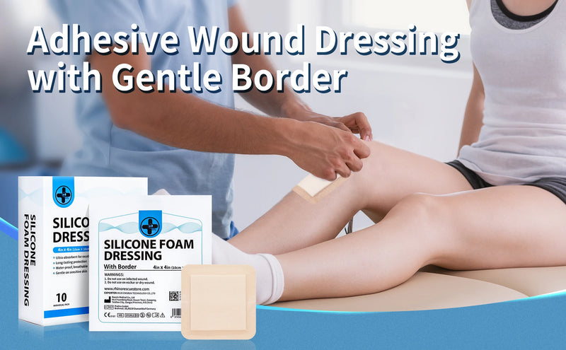 RHINO RESCUE Silicone Foam Dressing – Waterproof Bandage for First Aid & Outdoor Use