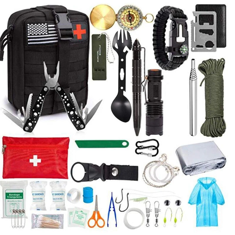 Outdoor Survival Kit – Tactical First Aid Bag for Camping & Emergency Use