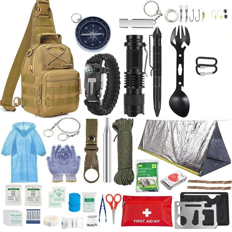 Outdoor Survival Kit – Tactical First Aid Bag for Camping & Emergency Use