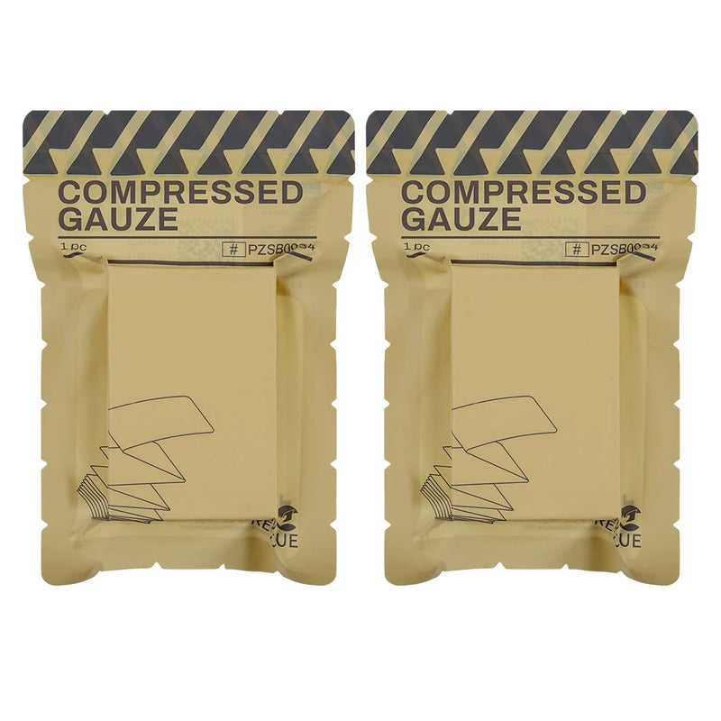 RHINO RESCUE Sterile Compressed Gauze – Emergency Wound Dressing for First Aid & Survival