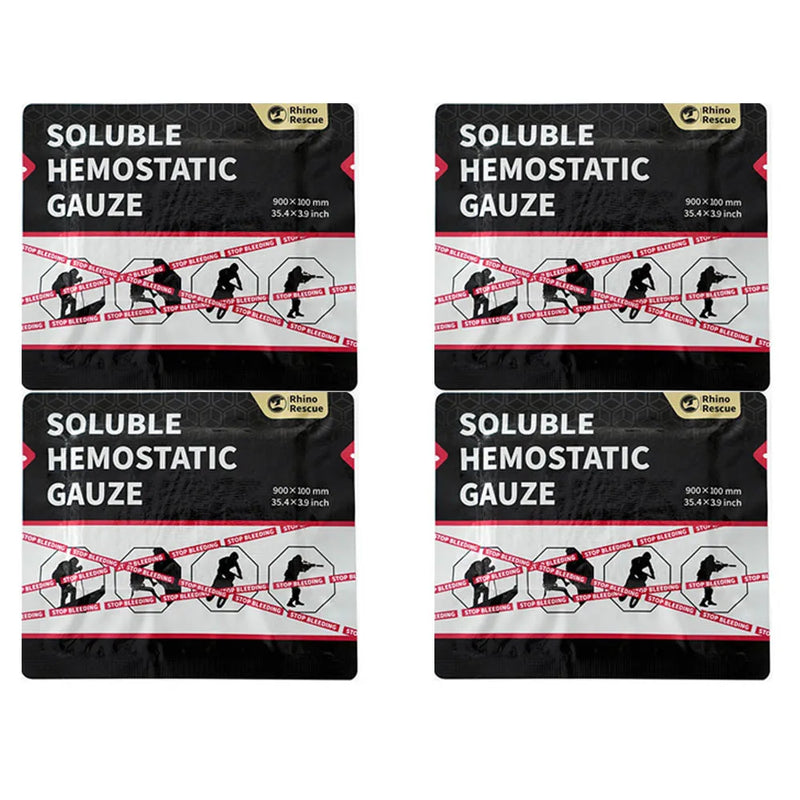 Rhino Rescue Soluble Hemostatic Gauze Portable Disposable Good Quality Combat Hemostatic Gauze Trauma Bandage