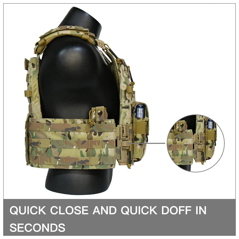 EMERSONGEARS 1000D Nylon Fabric Quick Releaseable  6094K tactical vest with Triple magazine pouch