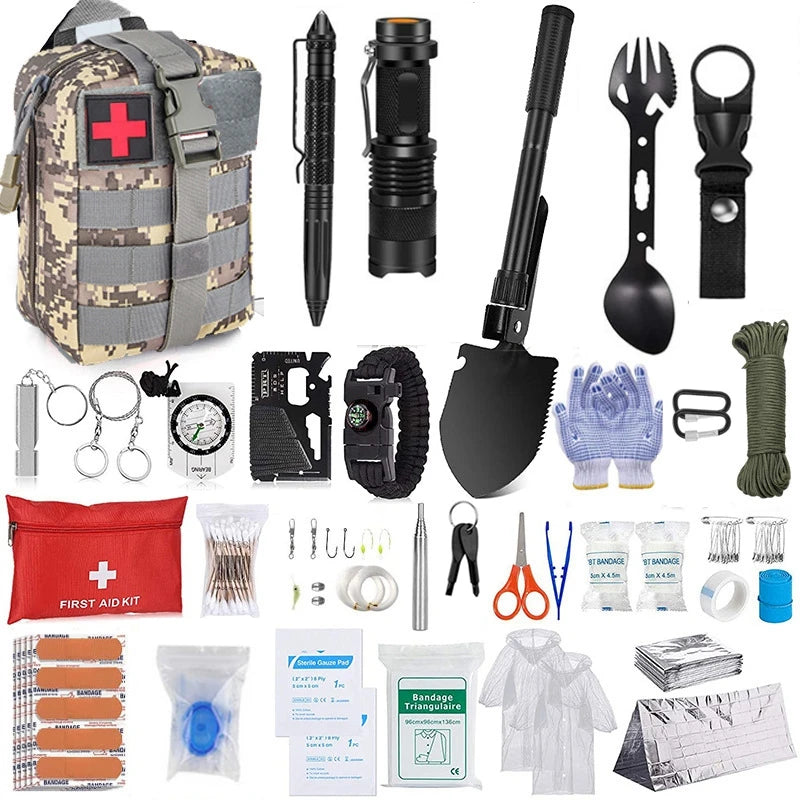 Outdoor Survival Kit – Tactical First Aid Bag for Camping & Emergency Use