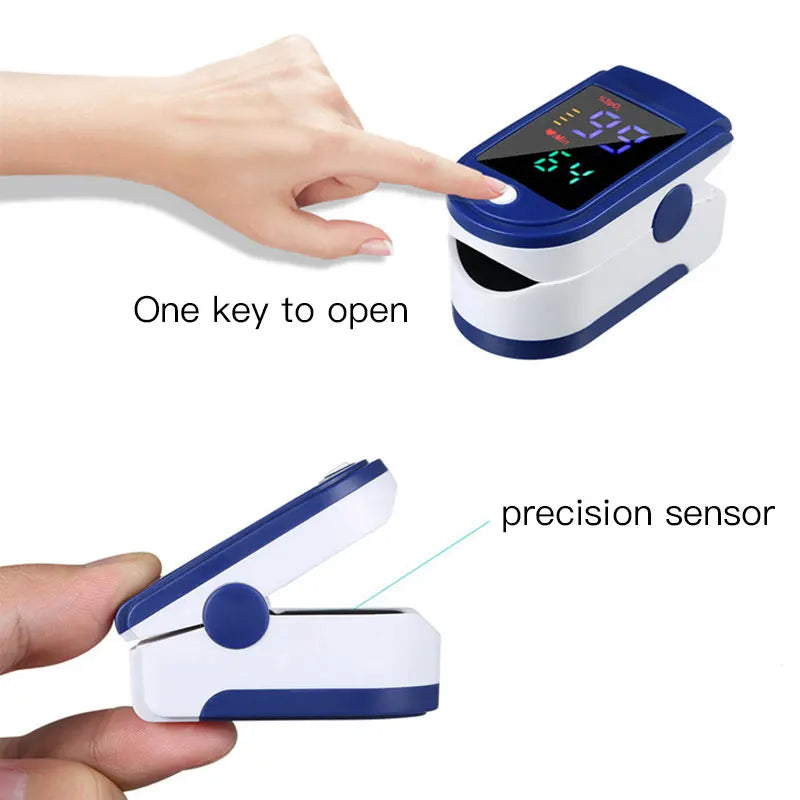 Finger Pulse Oximeter – Blood Oxygen & Heart Rate Monitor