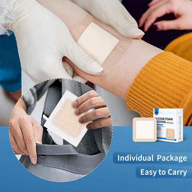 RHINO RESCUE Silicone Foam Dressing – Waterproof Bandage for First Aid & Outdoor Use