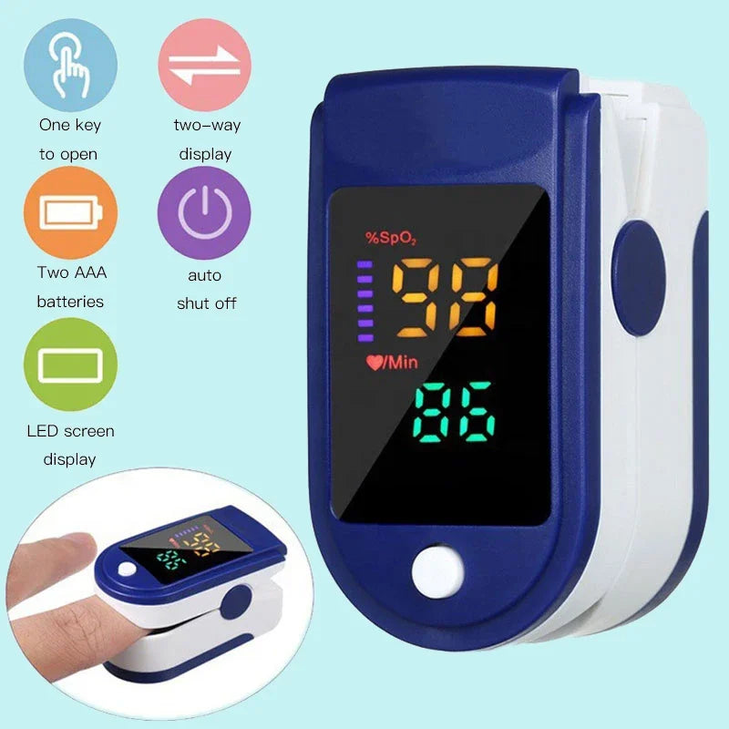 Finger Pulse Oximeter – Blood Oxygen & Heart Rate Monitor
