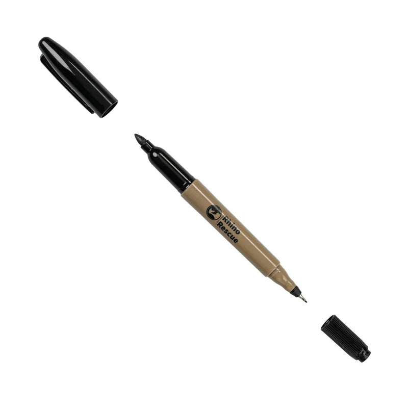 RHINO RESCUE Double Tip Marker Pens – Fine & Broad (10-Pack)