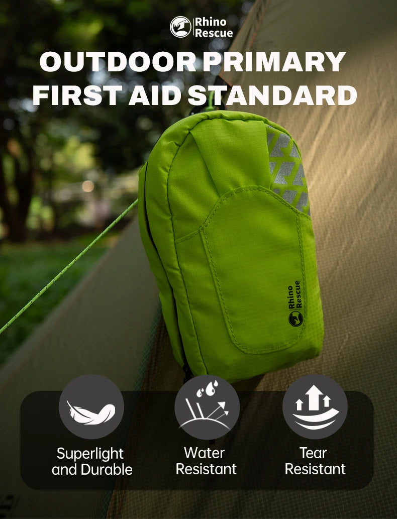 RHINO RESCUE Outdoor Travel First Aid Kit, lightweight, portable and waterproof, suitable for hiking, climbing, car and cycling