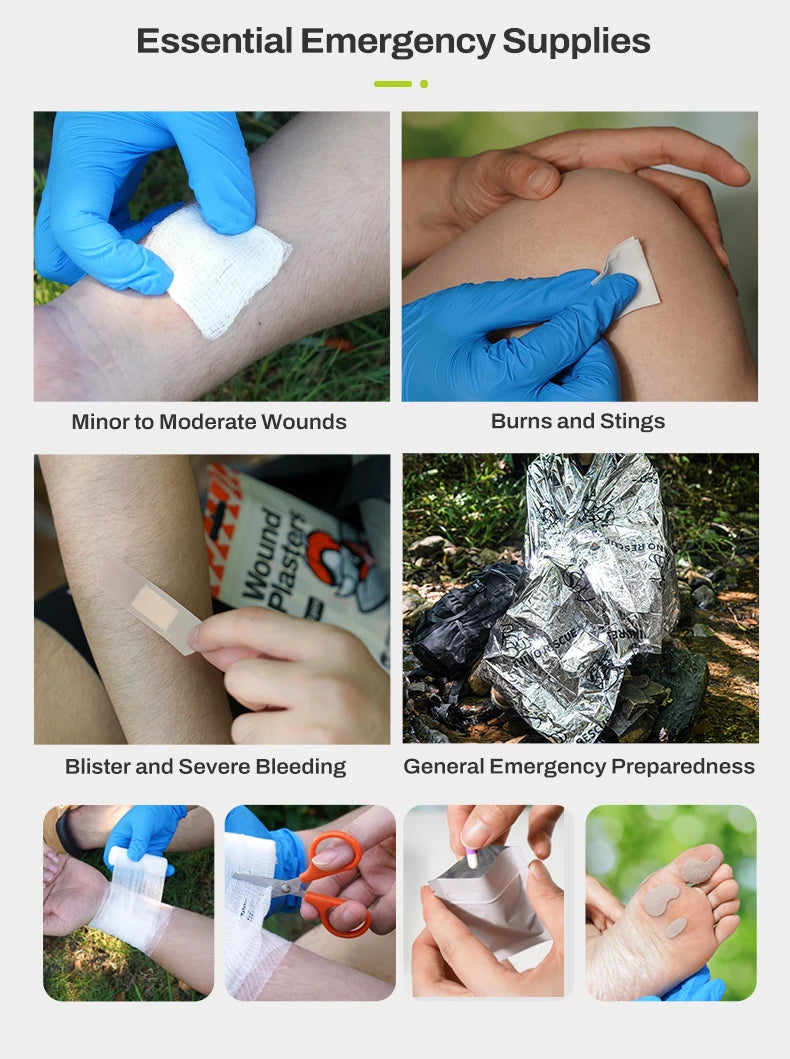 RHINO RESCUE Outdoor Travel First Aid Kit, lightweight, portable and waterproof, suitable for hiking, climbing, car and cycling