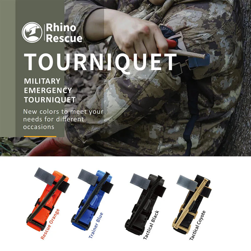 Rhino Rescue Tourniquet Hemostatic Control Single-Handed Application for Camping Hiking First Aid Tourniquets 95cm