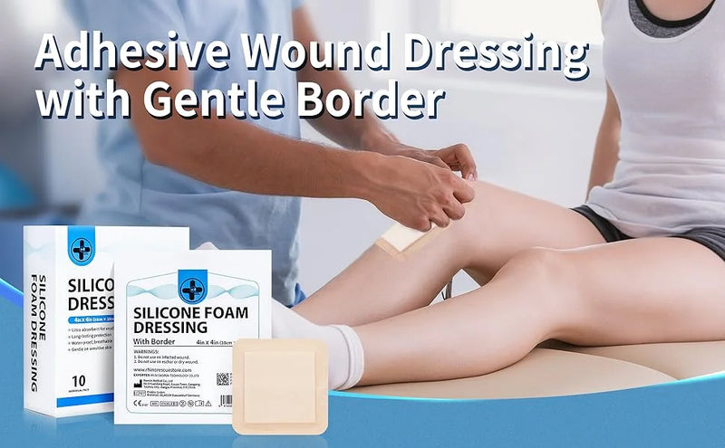 RHINO RESCUE Silicone Foam Dressing 6''x6'' – 5 Pack