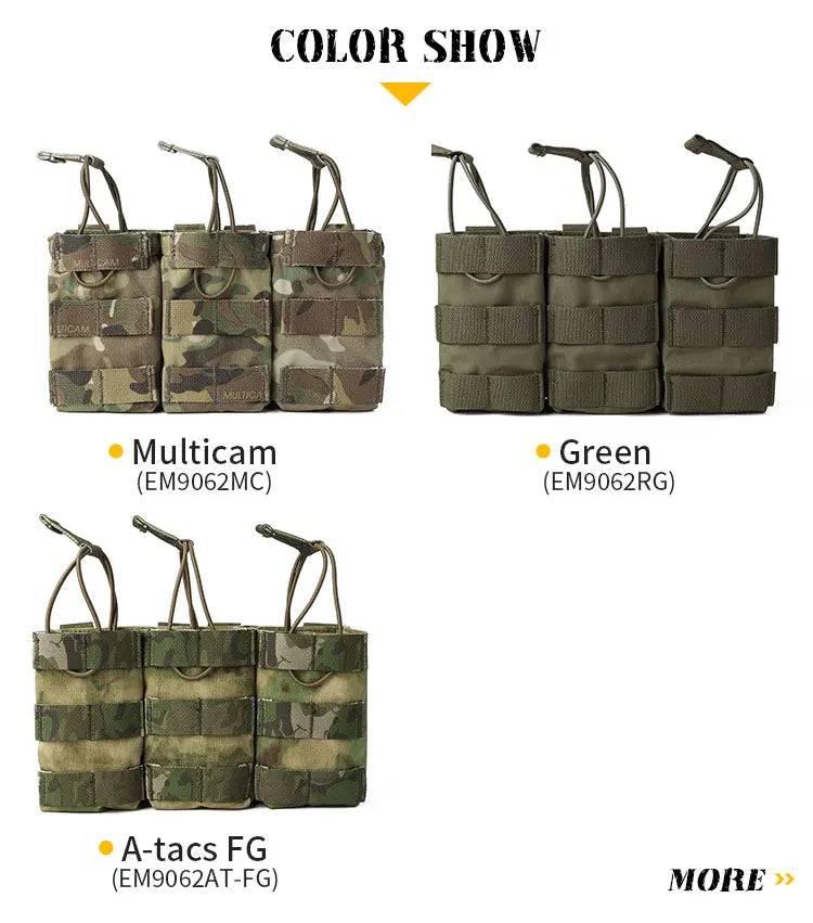 Emersongear 7.62mm Triple Open Top Magazine Pouch