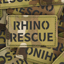 RHINO RESCUE Medic Patch – Tactical Rubber Badge with Hook Backing