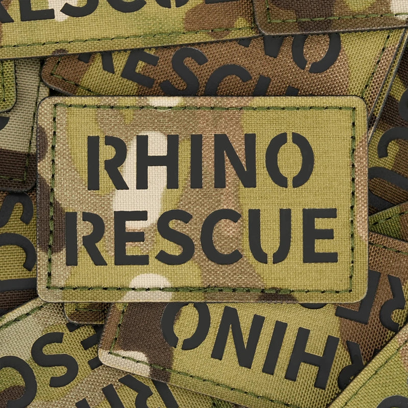RHINO RESCUE Medic Patch – Tactical Rubber Badge with Hook Backing