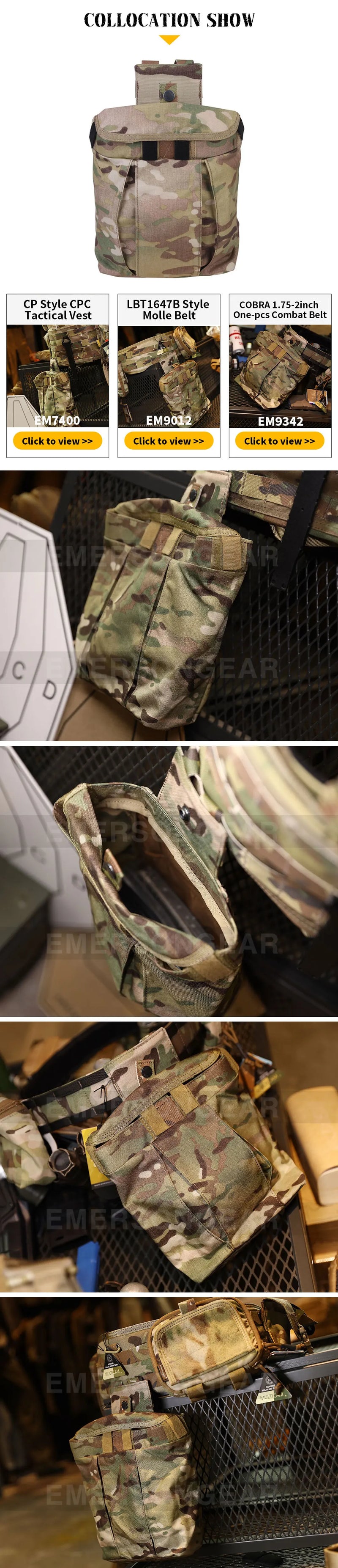 Emersongear Tactical Dump Pouch MOLLE Drop Pouch (Foldable )