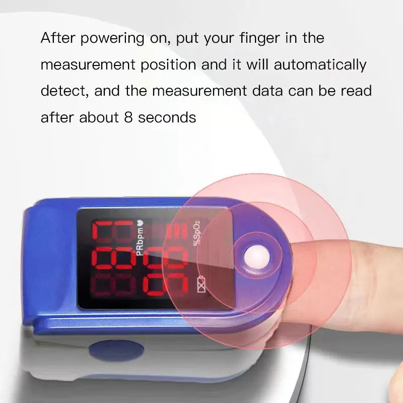 Finger Pulse Oximeter – Blood Oxygen & Heart Rate Monitor